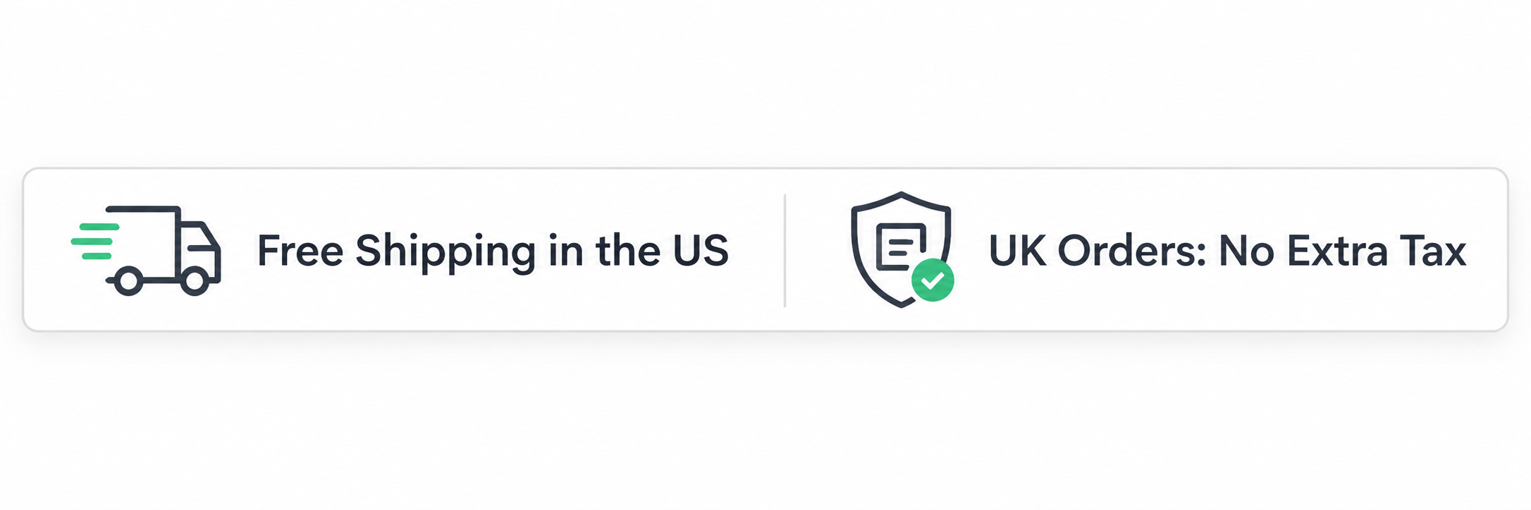 Free Shipping in the US and UK Orders with No Extra Tax