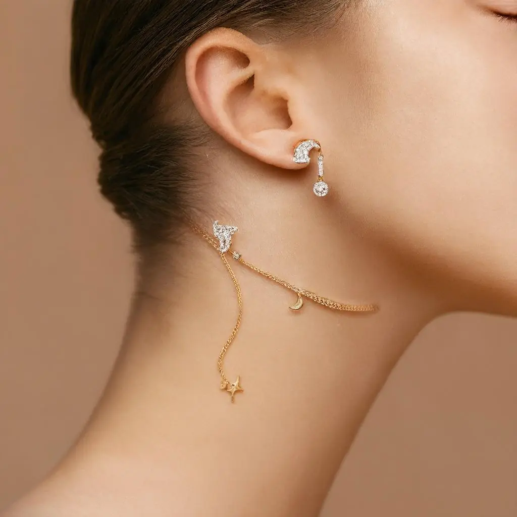 Diamond Chain Ear Cuffs: The No-Piercing Jewelry Trend with Quiet Luxury Energy